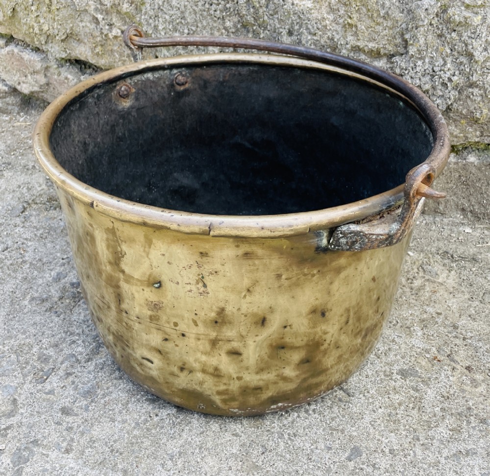 Large Antique Brass Cauldron View XI