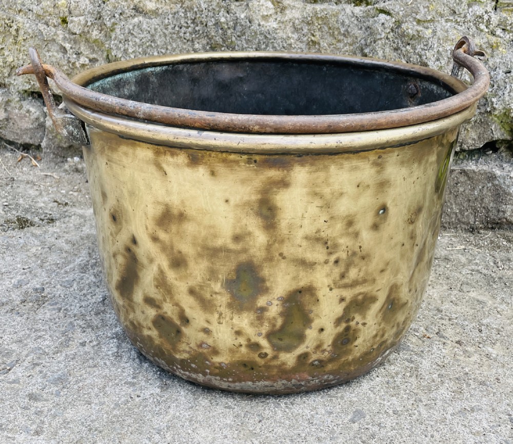 Large Antique Brass Cauldron View XIII