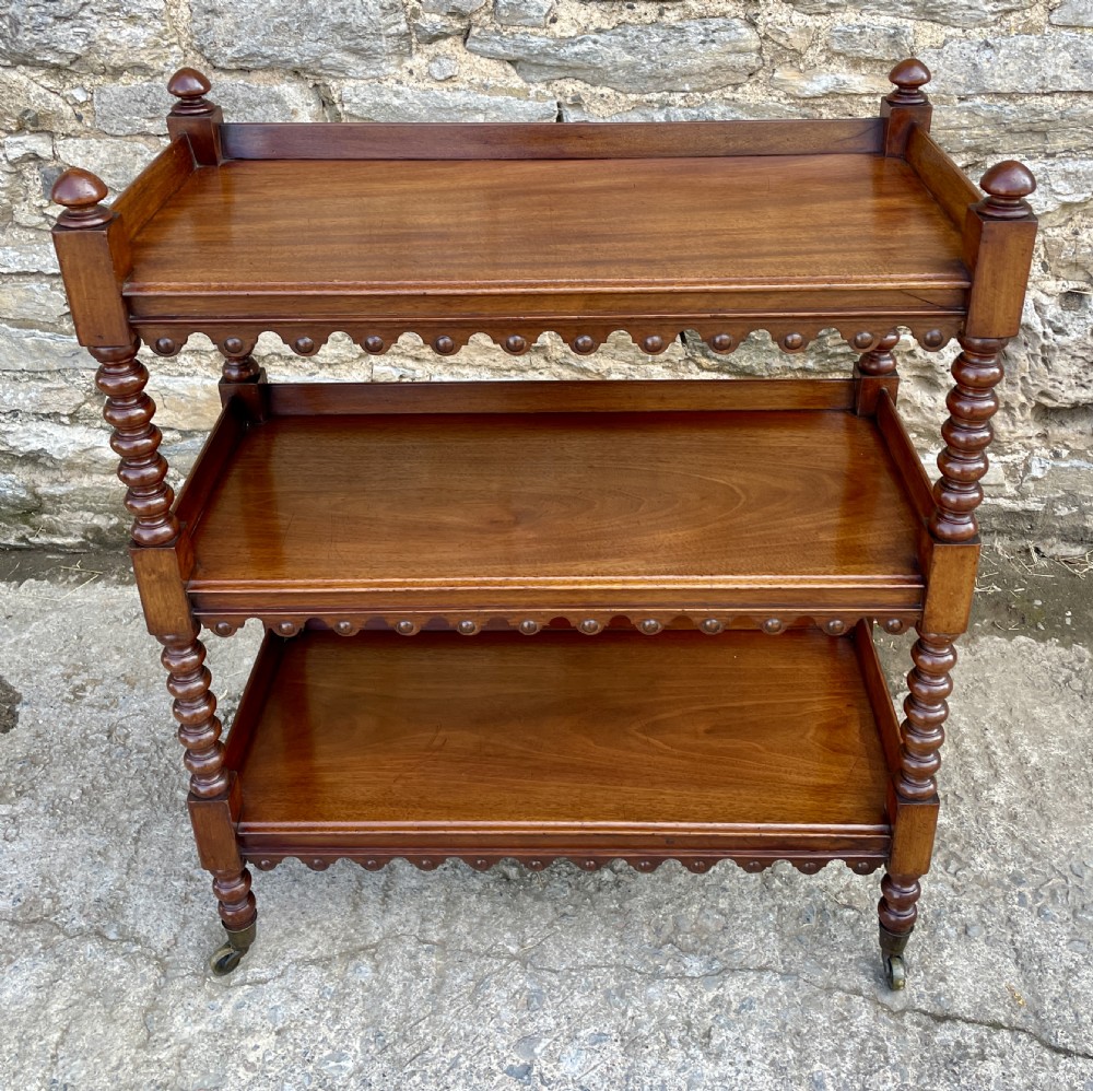 Victorian Mahogany Bobbin Turned Buffet View II