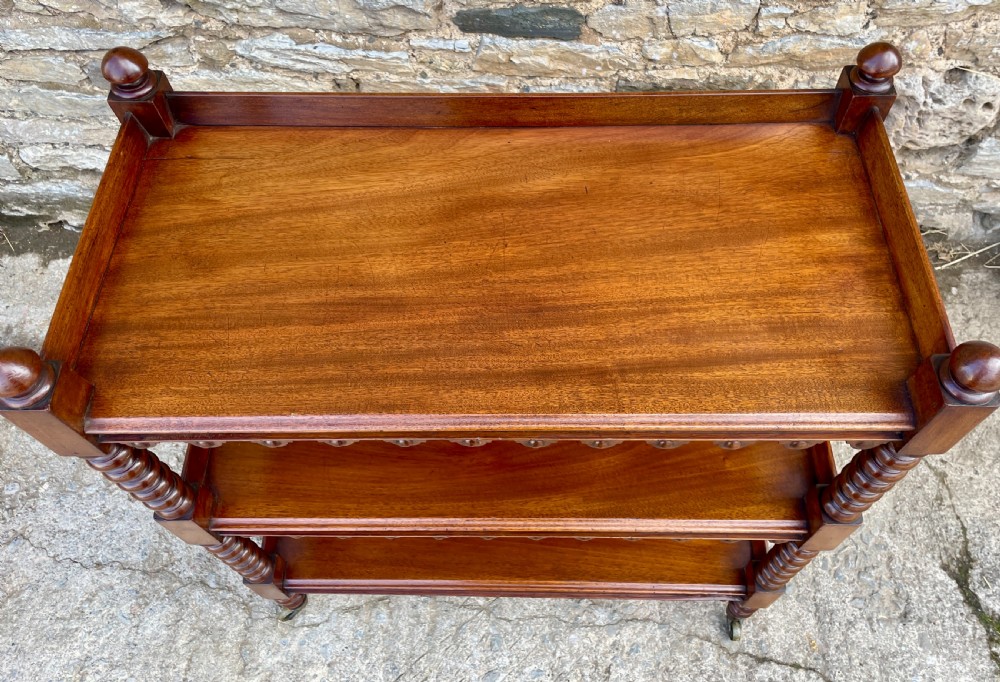 Victorian Mahogany Bobbin Turned Buffet View III