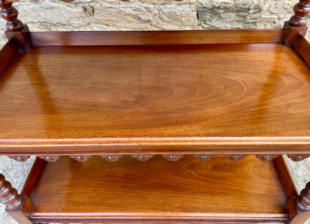 Victorian Mahogany Bobbin Turned Buffet View V