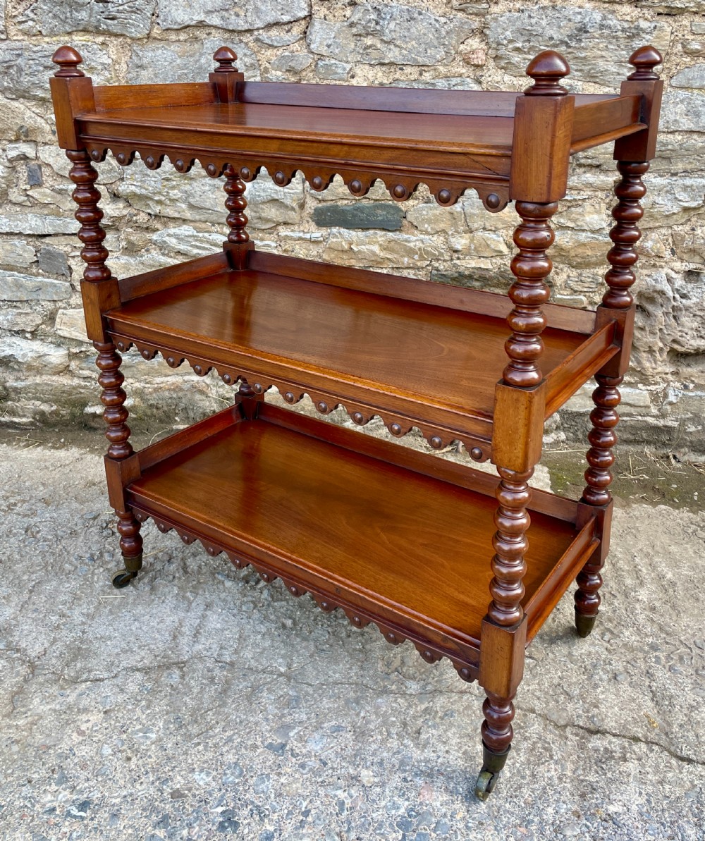 Victorian Mahogany Bobbin Turned Buffet View VII