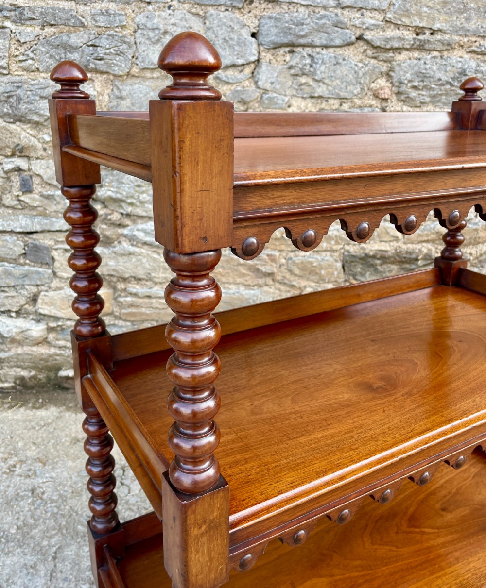 Victorian Mahogany Bobbin Turned Buffet View IX