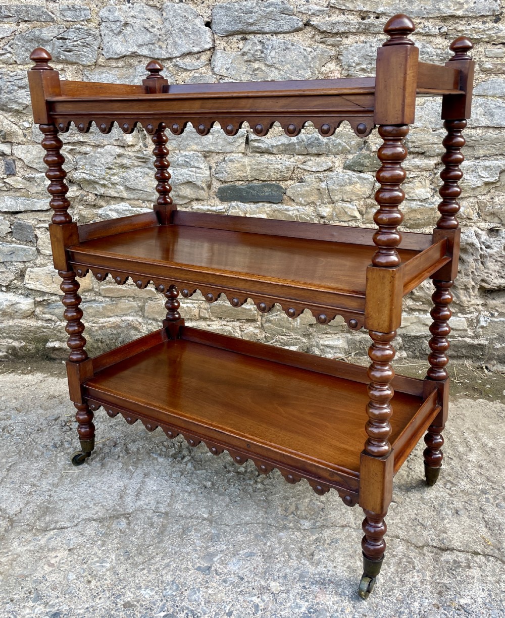 Victorian Mahogany Bobbin Turned Buffet View XIV
