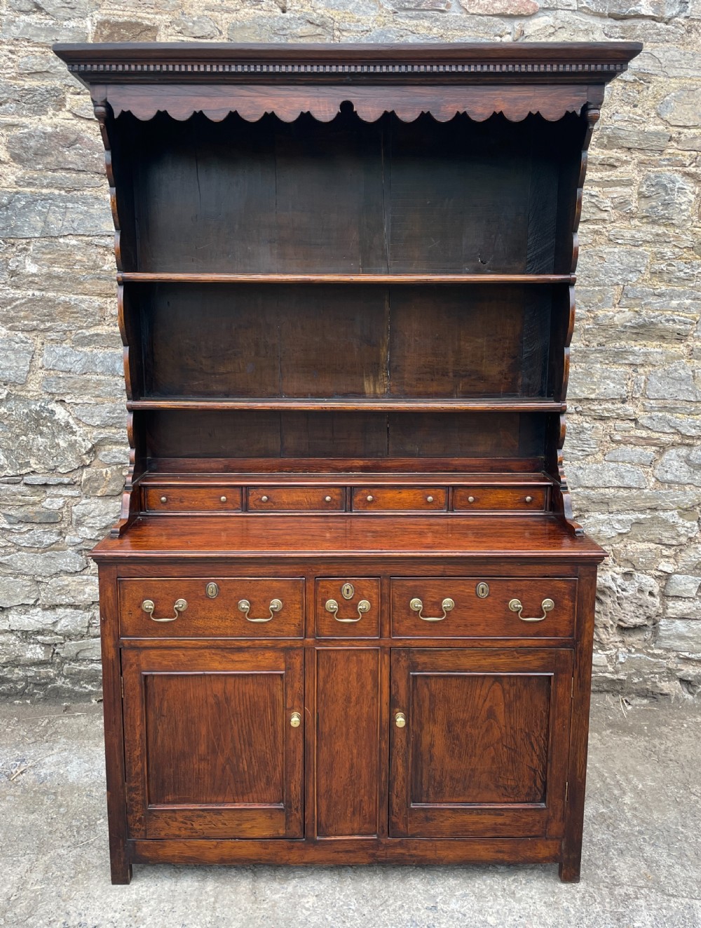18th Century Style Welsh Oak Canopy Dresser