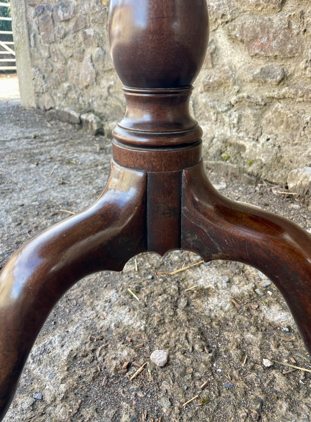 Georgian Mahogany Tilt Top Occasional Table View VI