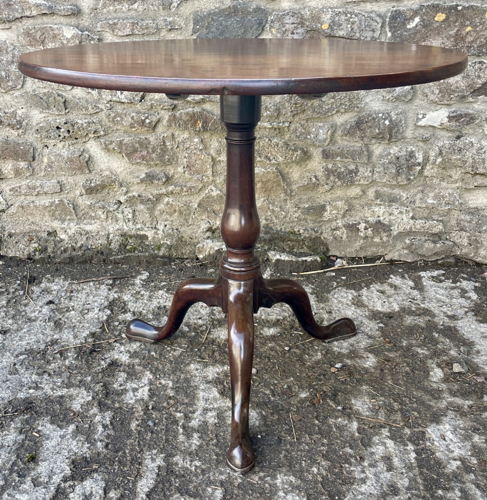 Georgian Mahogany Tilt Top Occasional Table View XI