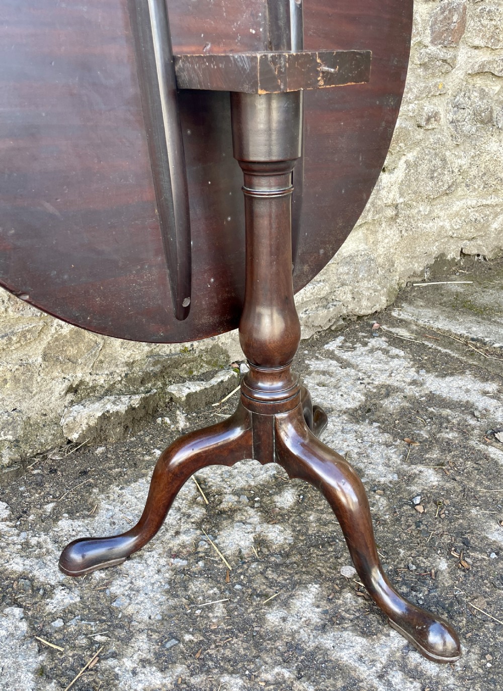 Georgian Mahogany Tilt Top Occasional Table View XIII