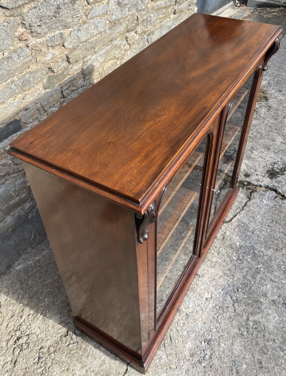 Victorian Mahogany Glazed Bookcase View VII