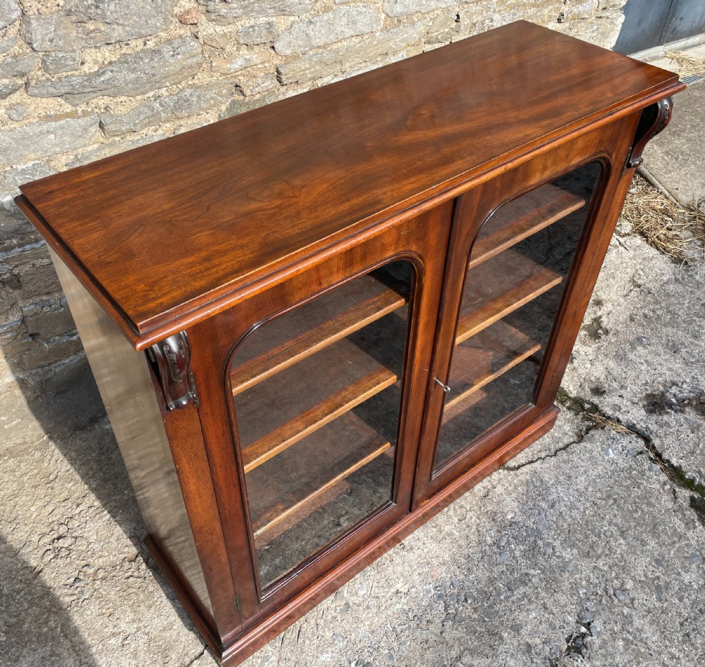 Victorian Mahogany Glazed Bookcase View VIII