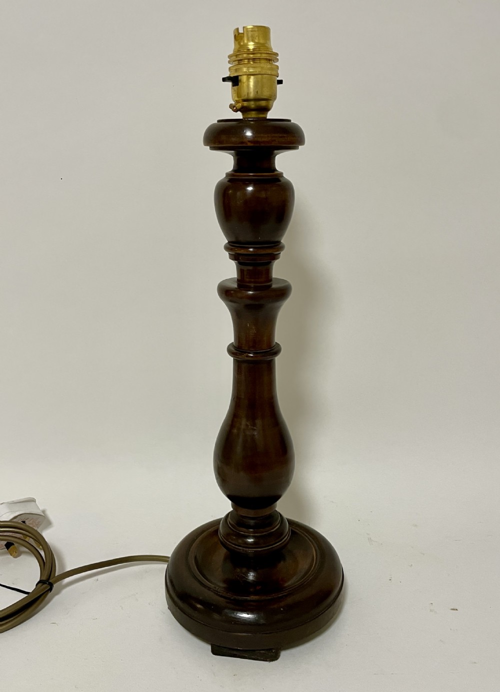 Antique Turned Mahogany Table Lamp