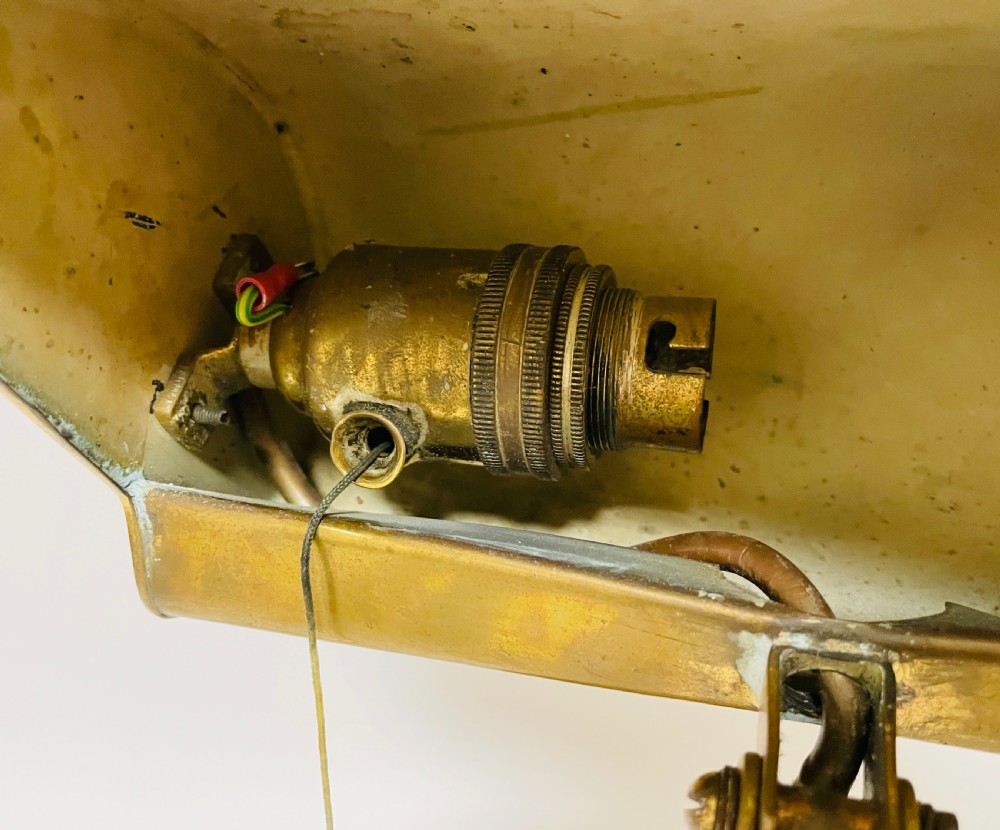 Antique Brass Banker's Lamp View VII