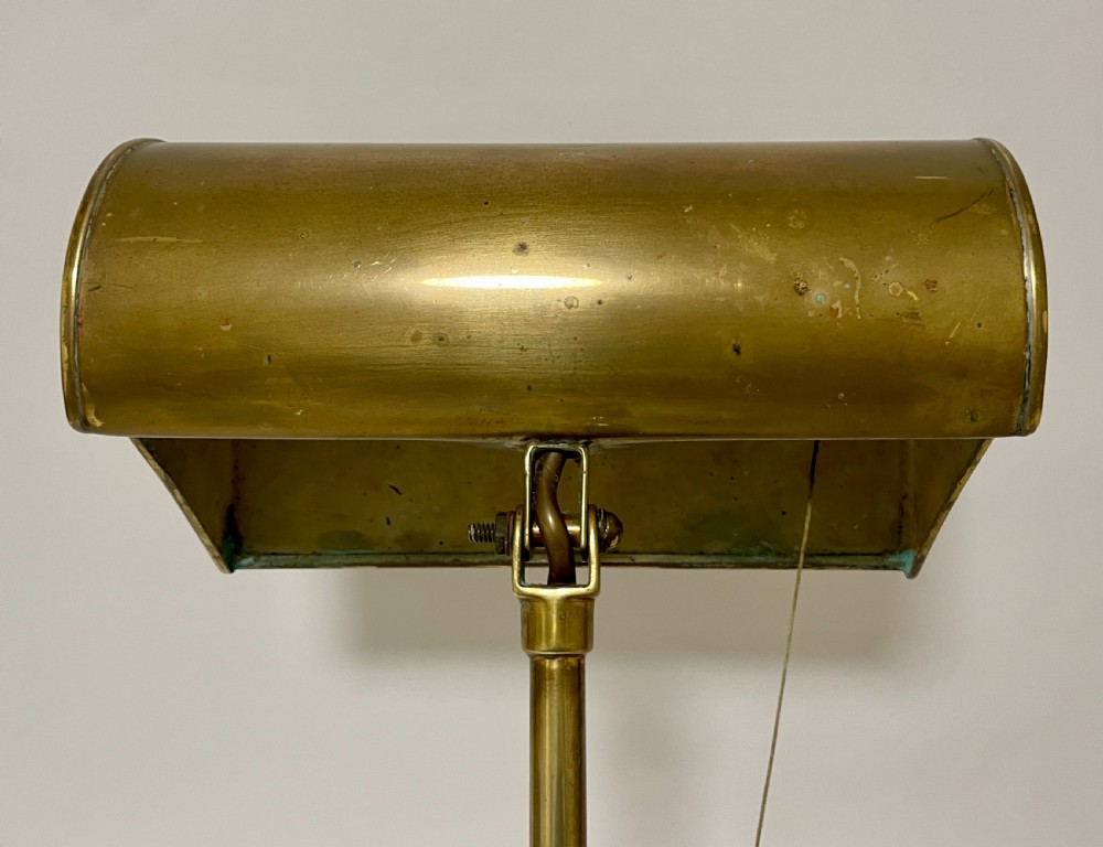 Antique Brass Banker's Lamp View VIII