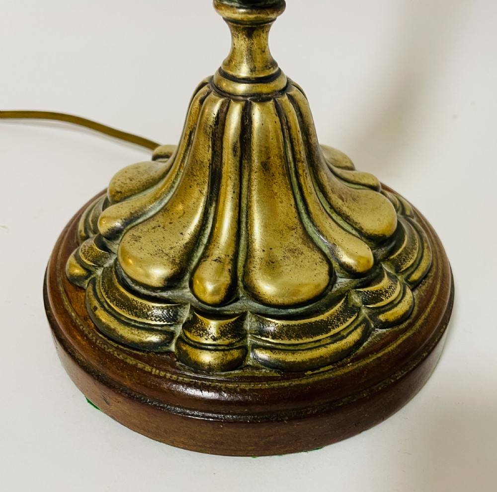 Antique Art Nouveau Style Brass Table Lamp View II