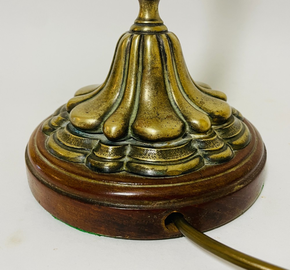 Antique Art Nouveau Style Brass Table Lamp View IV