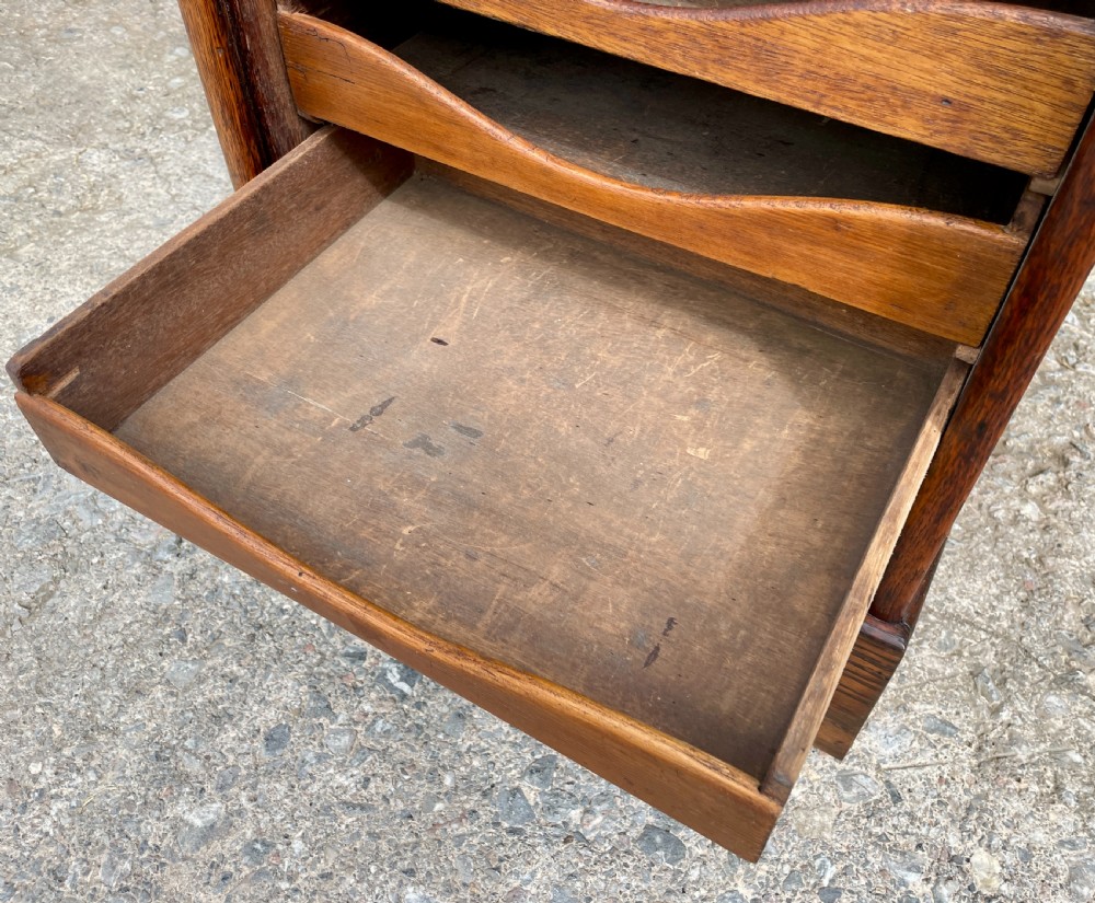 Antique Oak Tambour Filing Cabinet View XIII