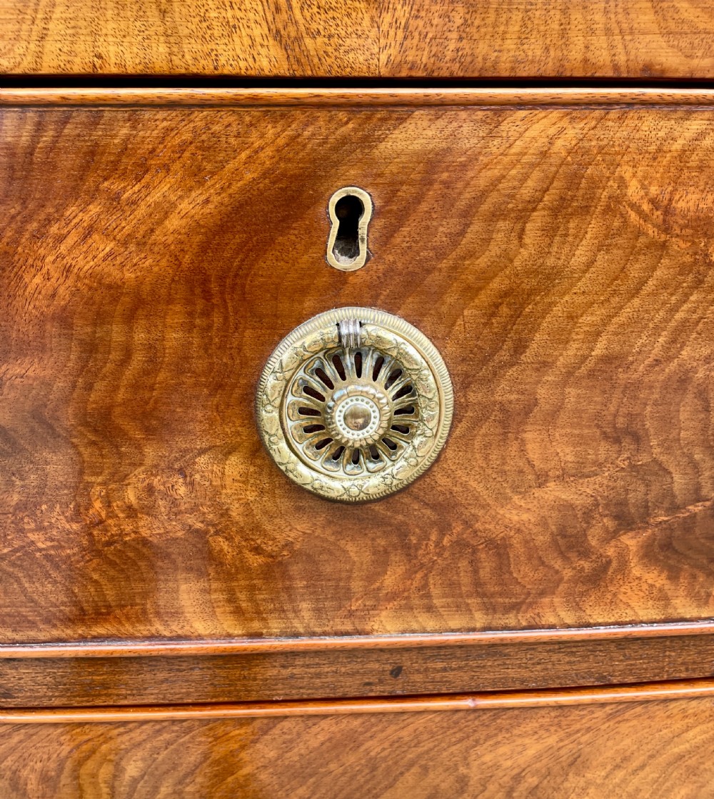 Large Regency Mahogany Bow Front Chest of Drawers View X
