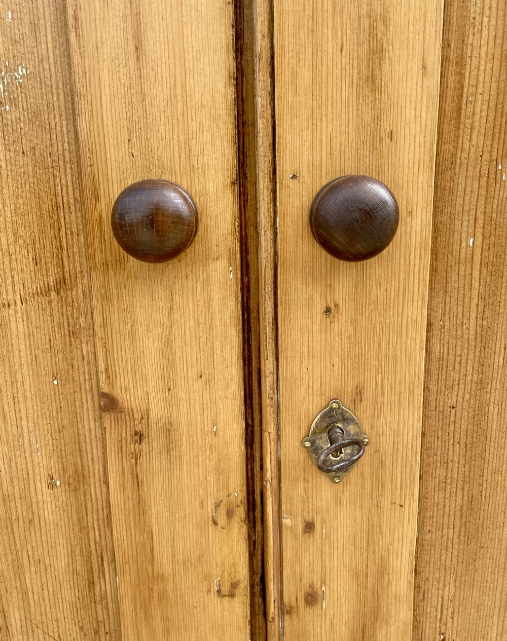 Antique Stripped Pine Cupboard View V