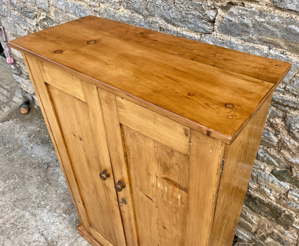 Antique Stripped Pine Cupboard View X