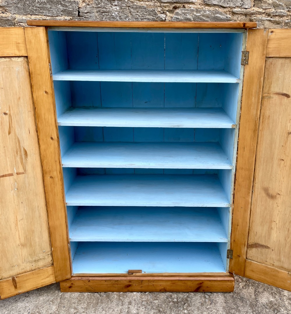 Antique Stripped Pine Cupboard View XI