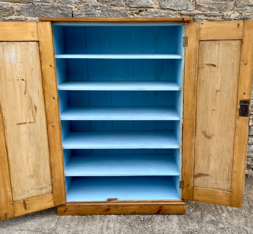 Antique Stripped Pine Cupboard View XII