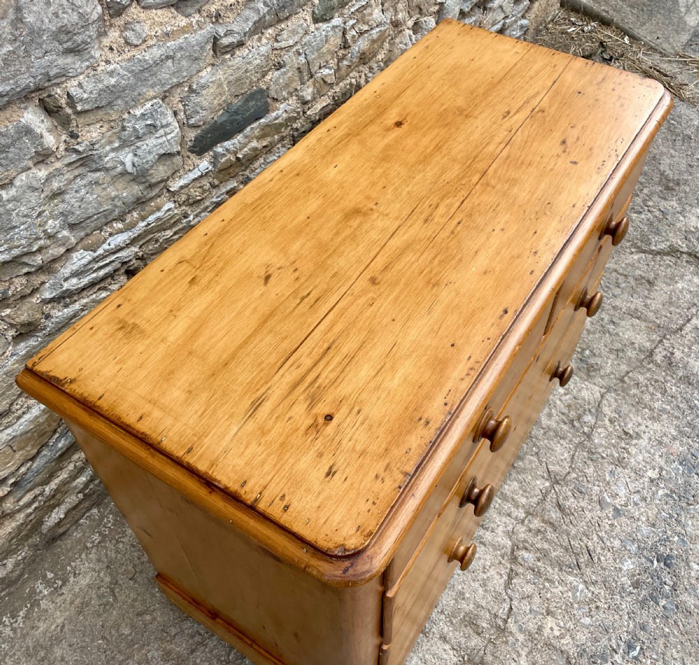 Antique Stripped Pine Chest of Drawers View III