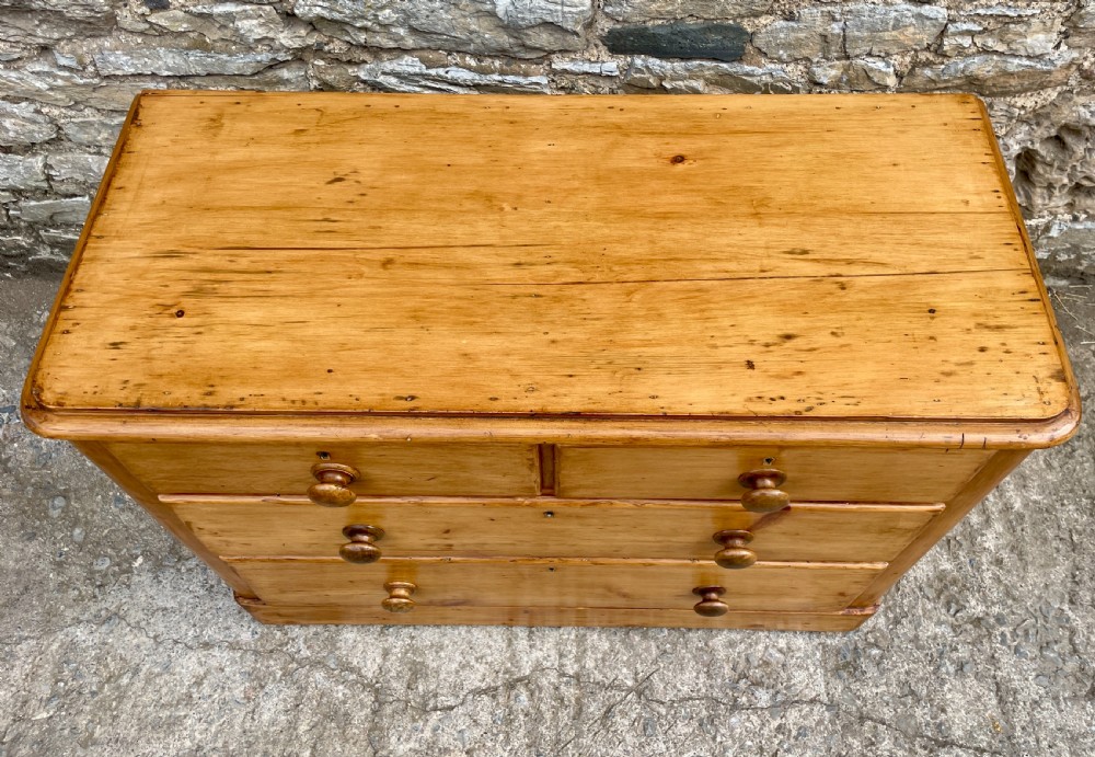Antique Stripped Pine Chest of Drawers View V