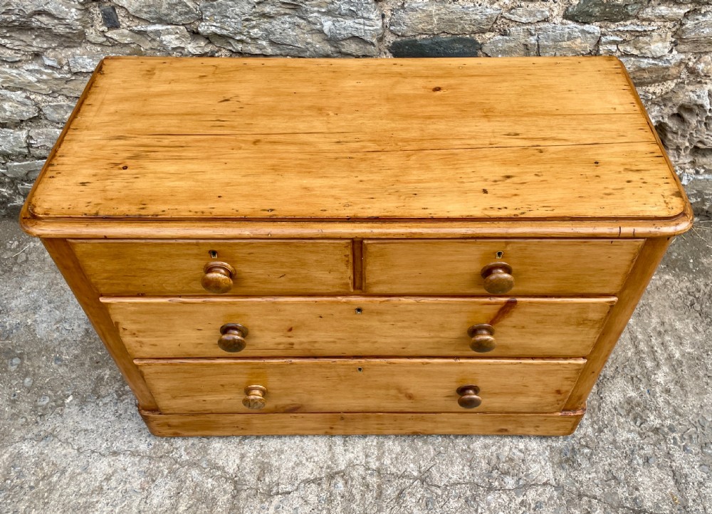 Antique Stripped Pine Chest of Drawers View XV