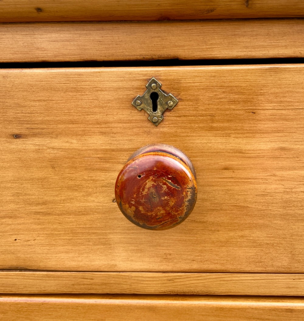 Small Antique Stripped Pine Chest of Drawers View VIII