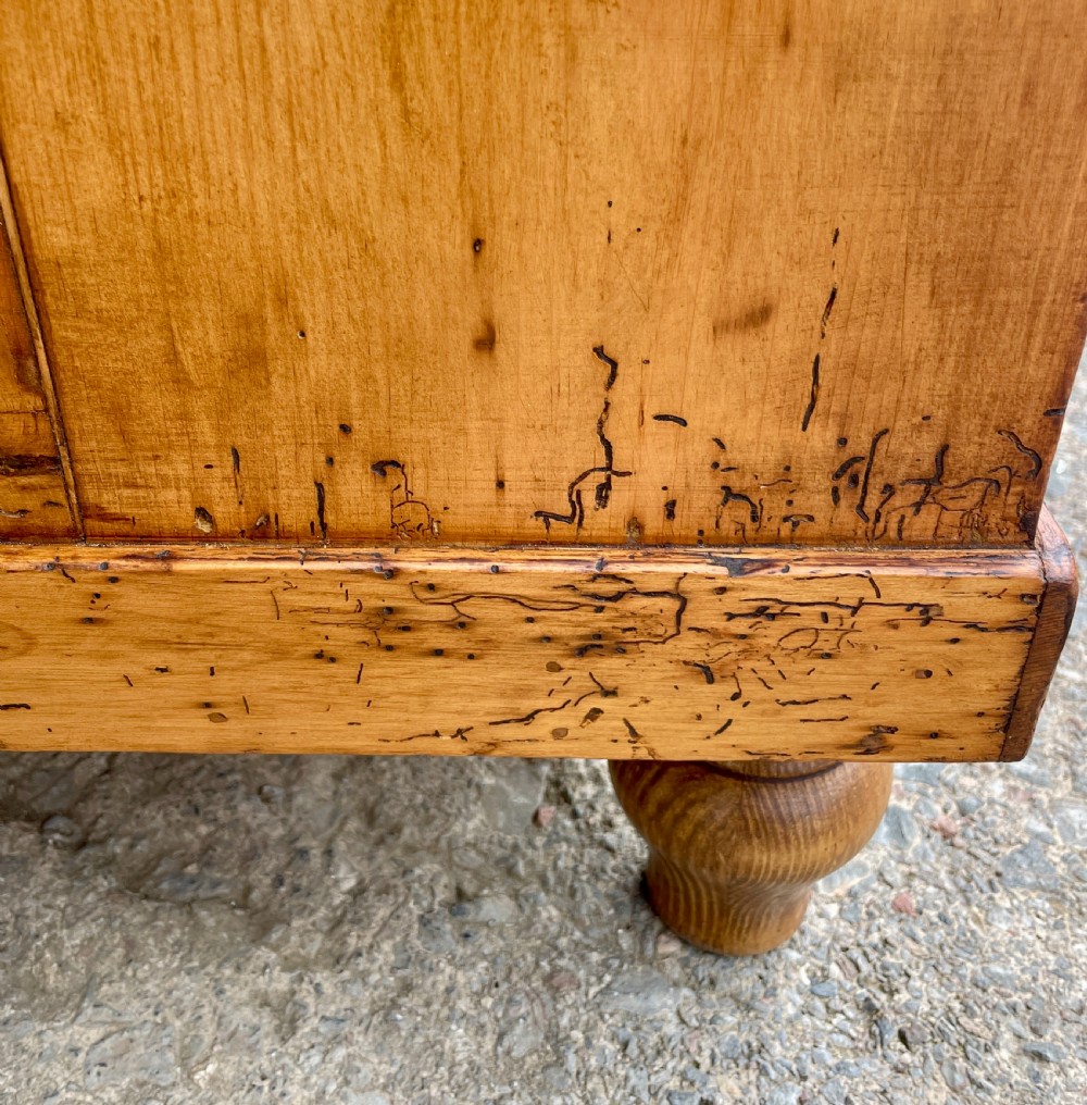 Small Antique Stripped Pine Chest of Drawers View XII
