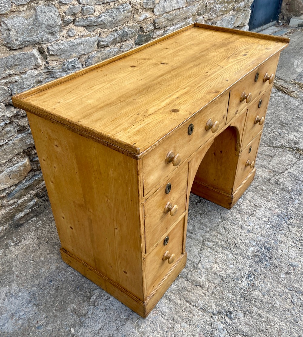 Antique Pine Writing Desk View VI