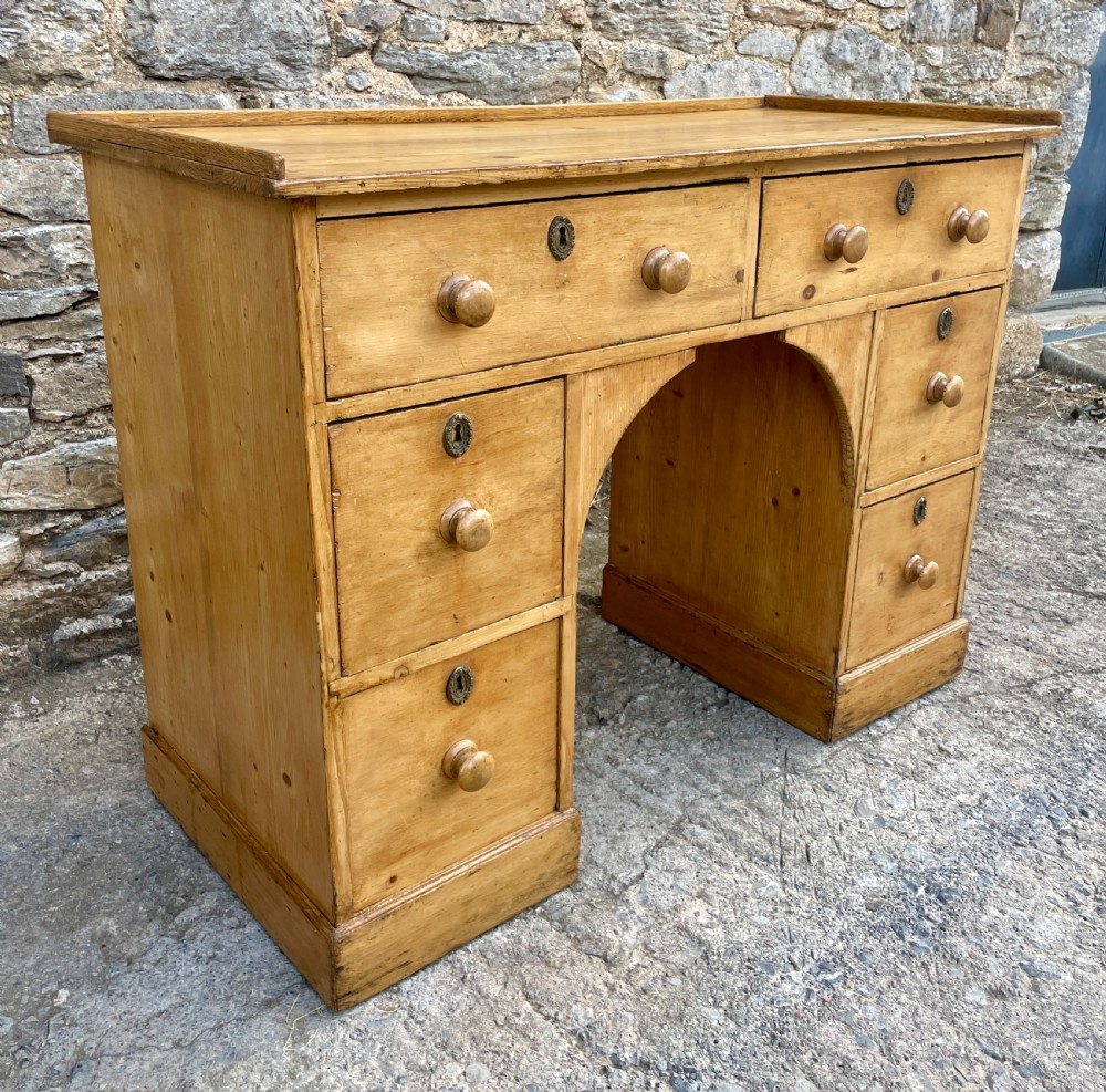 Antique Pine Writing Desk View VII