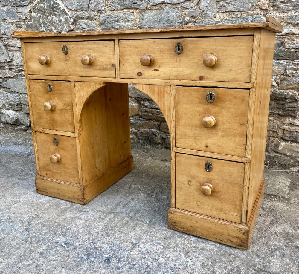 Antique Pine Writing Desk View X
