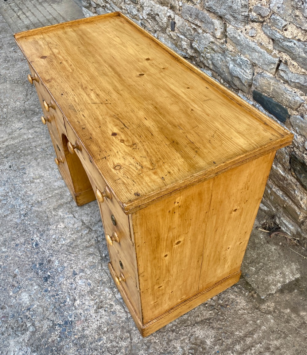 Antique Pine Writing Desk View XI