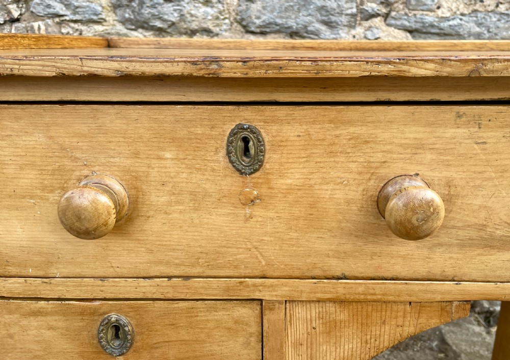 Antique Pine Writing Desk View XII