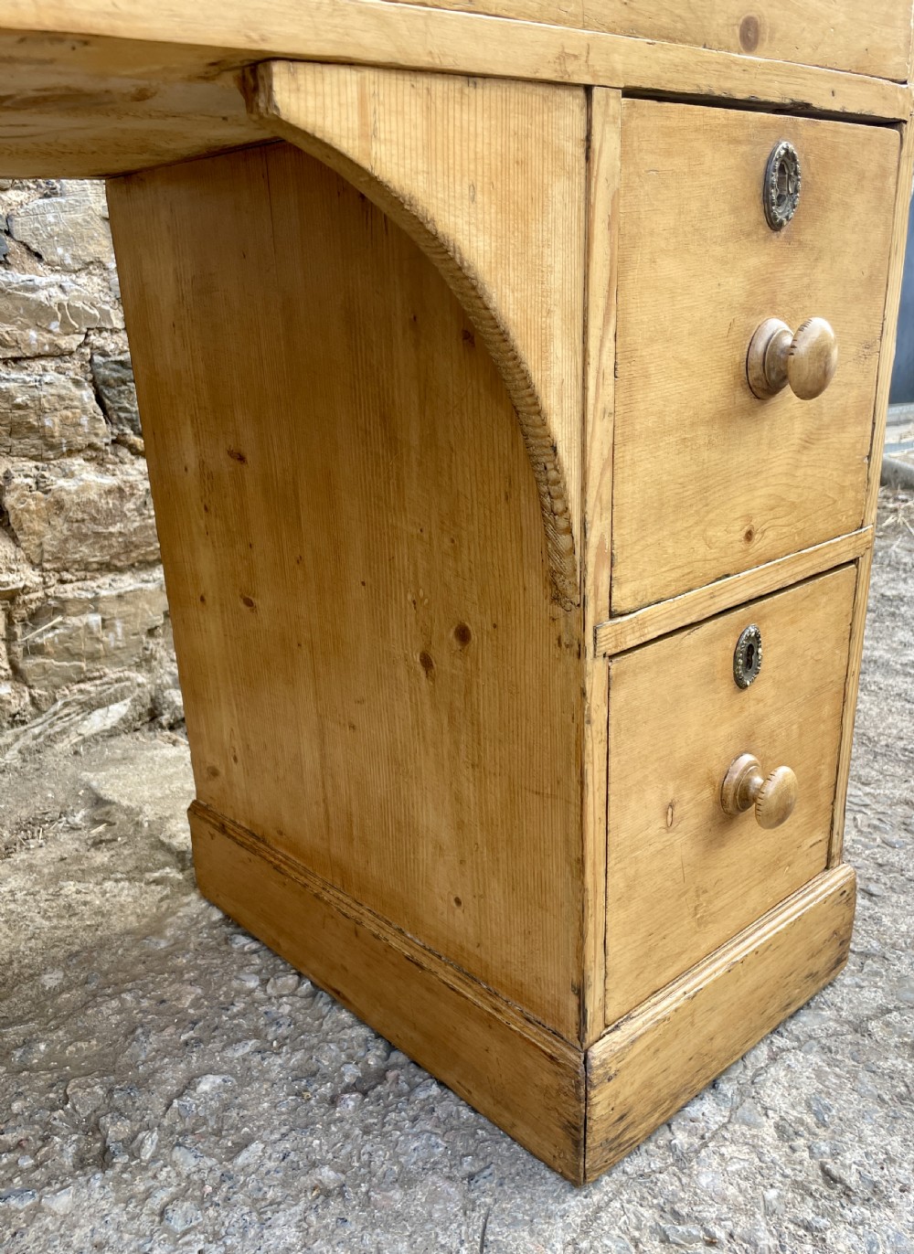 Antique Pine Writing Desk View XVI
