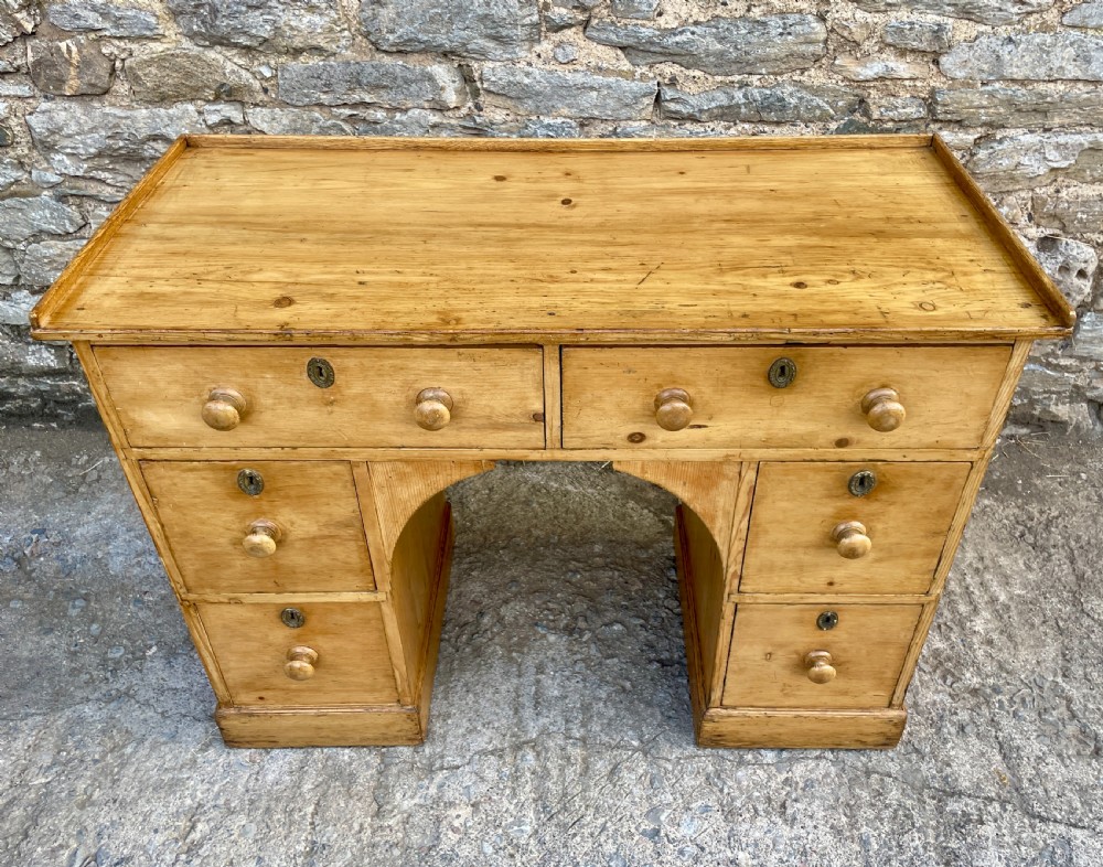 Antique Pine Writing Desk View XVIII