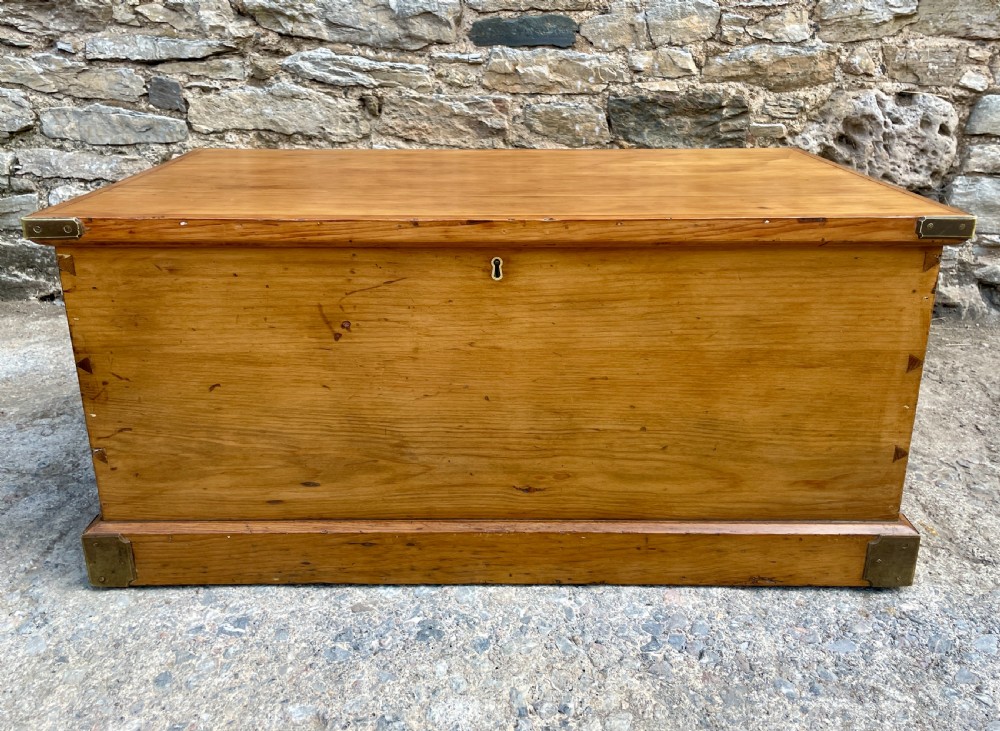 Antique Pine Blanket Box View II