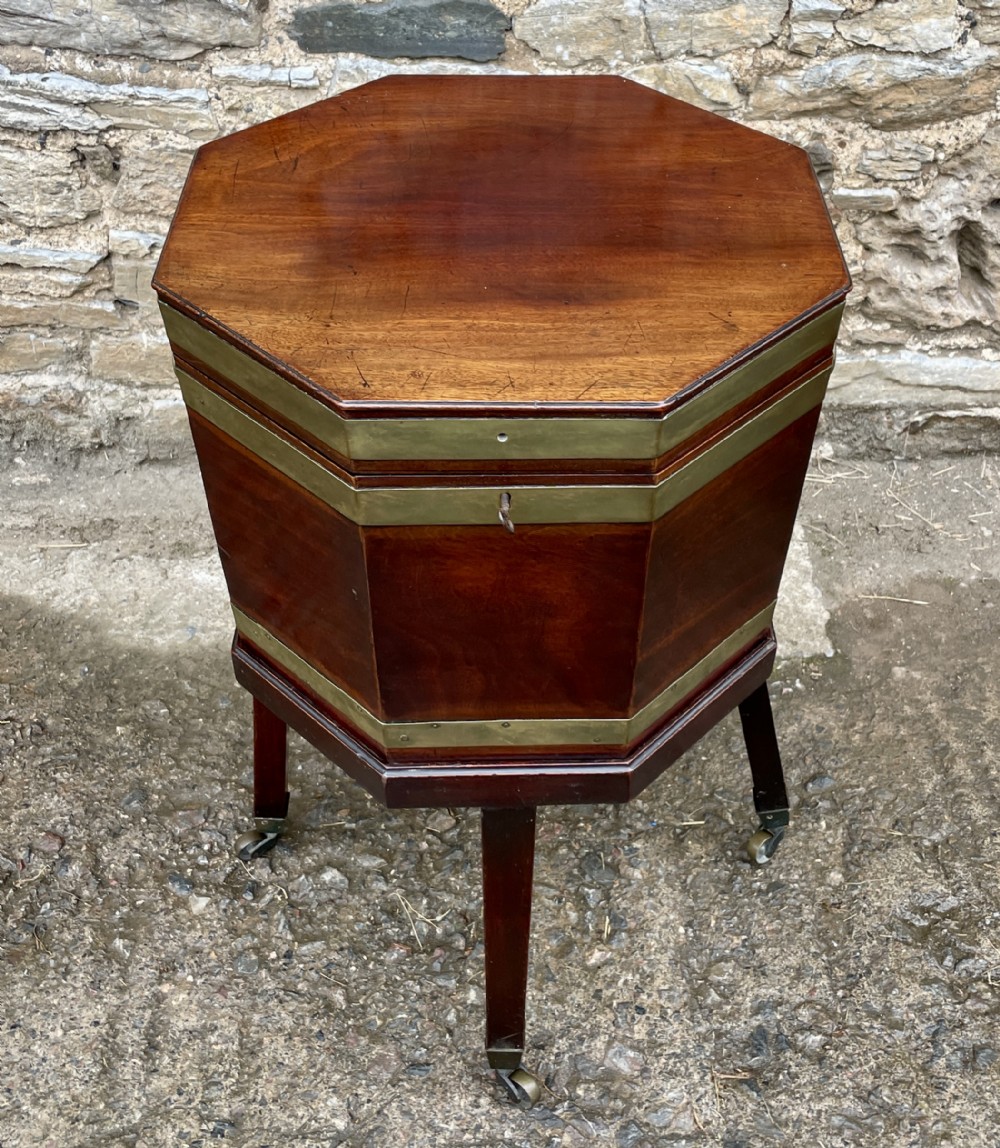 Georgian Mahogany Brass Bound Cellarette