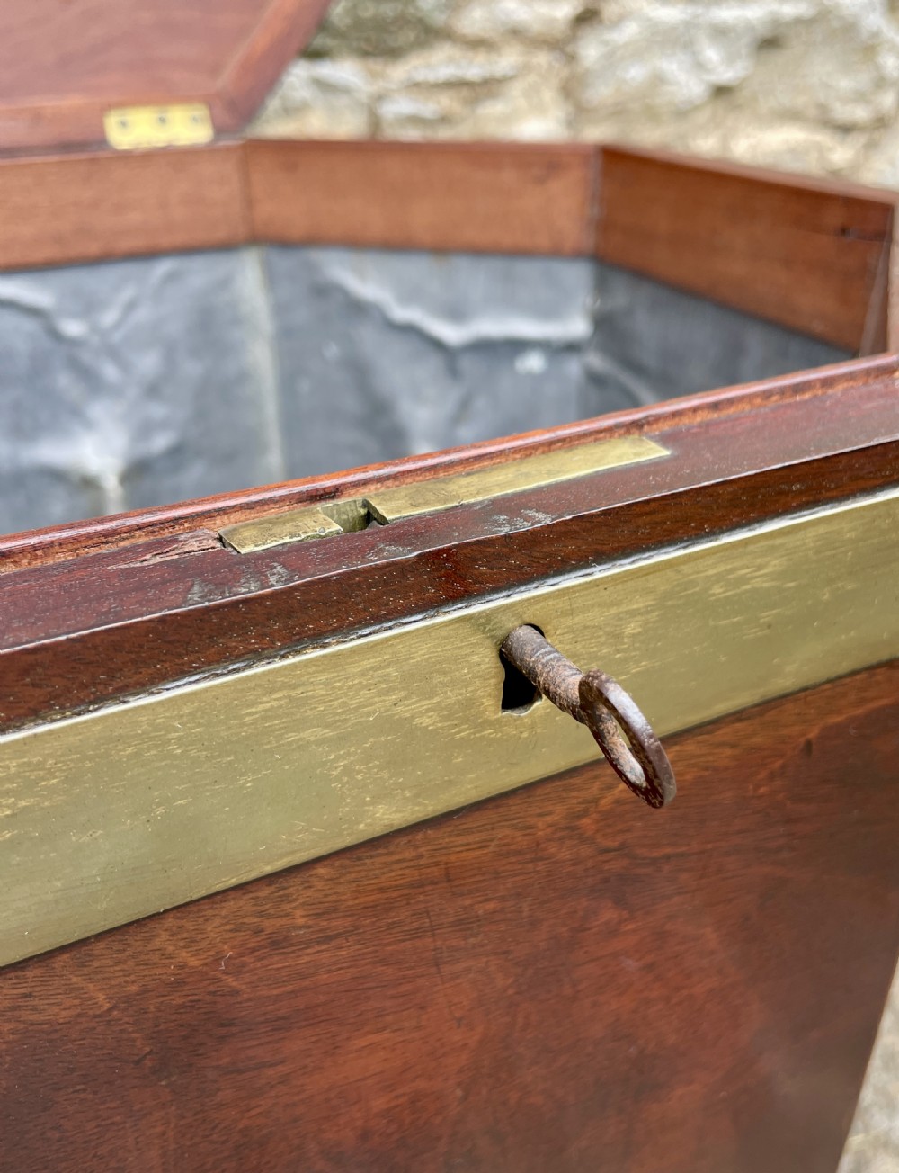 Georgian Mahogany Brass Bound Cellarette View VIII