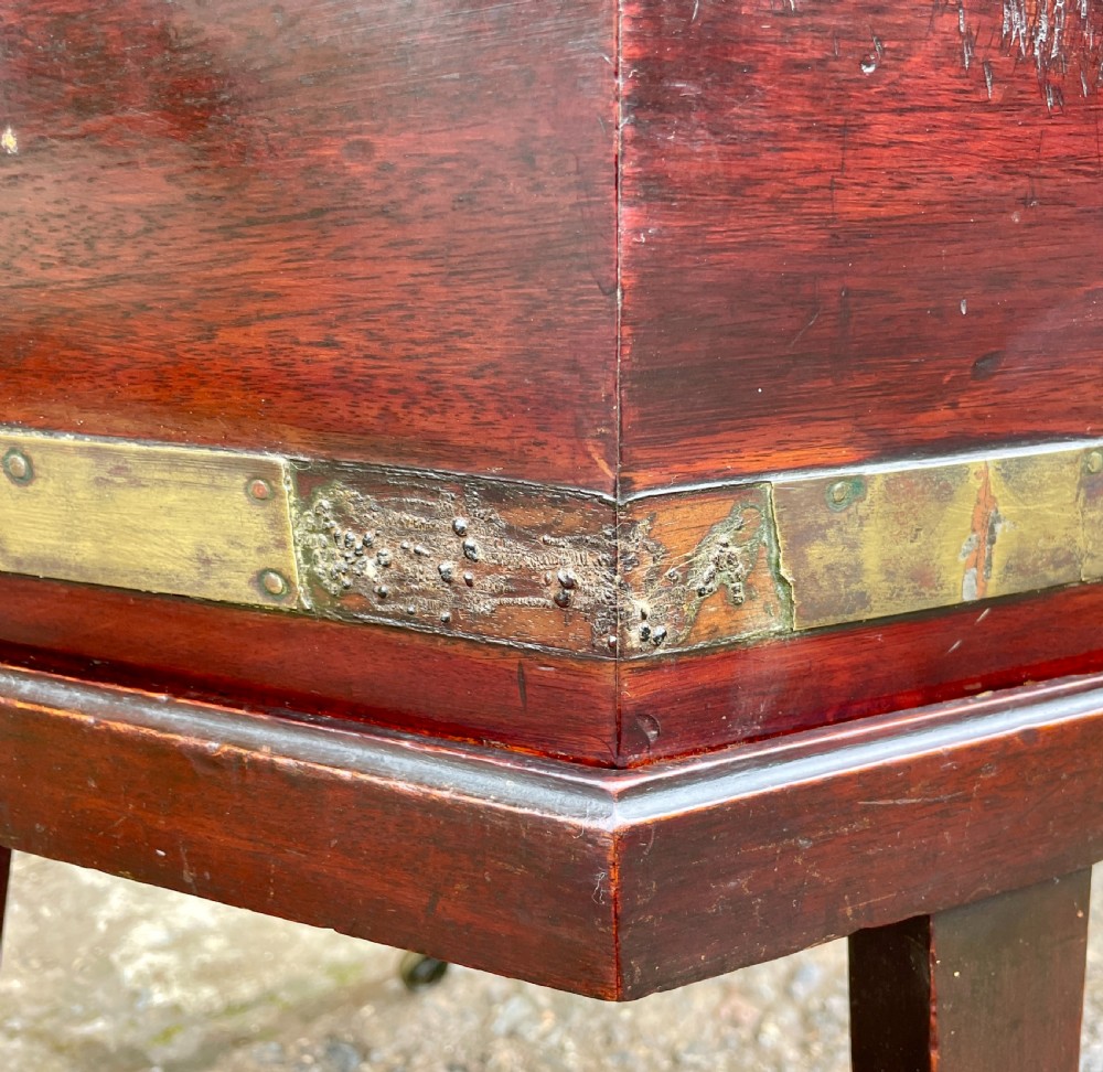 Georgian Mahogany Brass Bound Cellarette View XII