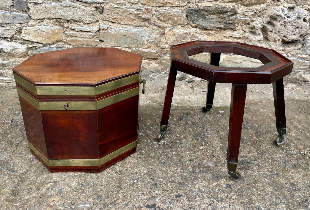 Georgian Mahogany Brass Bound Cellarette View XIV