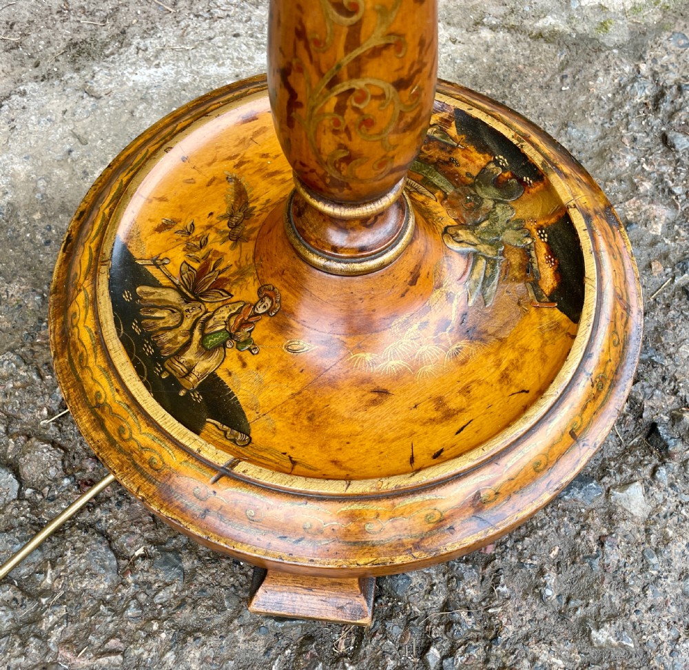 Antique Chinoiserie Standard Lamp View II