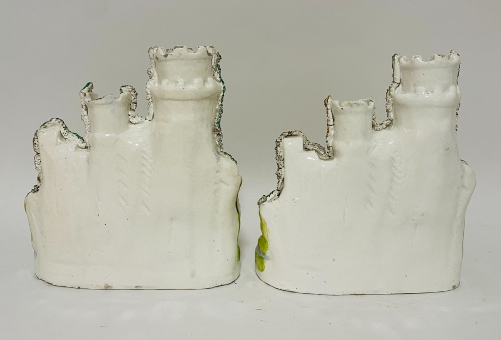 Pair of Victorian Staffordshire Spill Vases View XIII