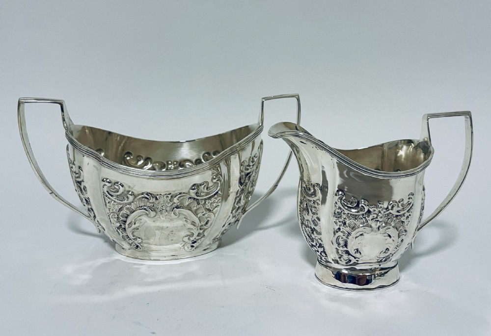 Victorian Silver Milk Jug and Sugar Bowl