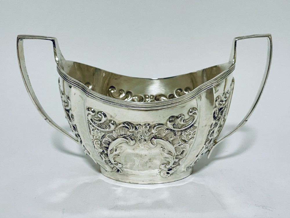 Victorian Silver Milk Jug and Sugar Bowl View II