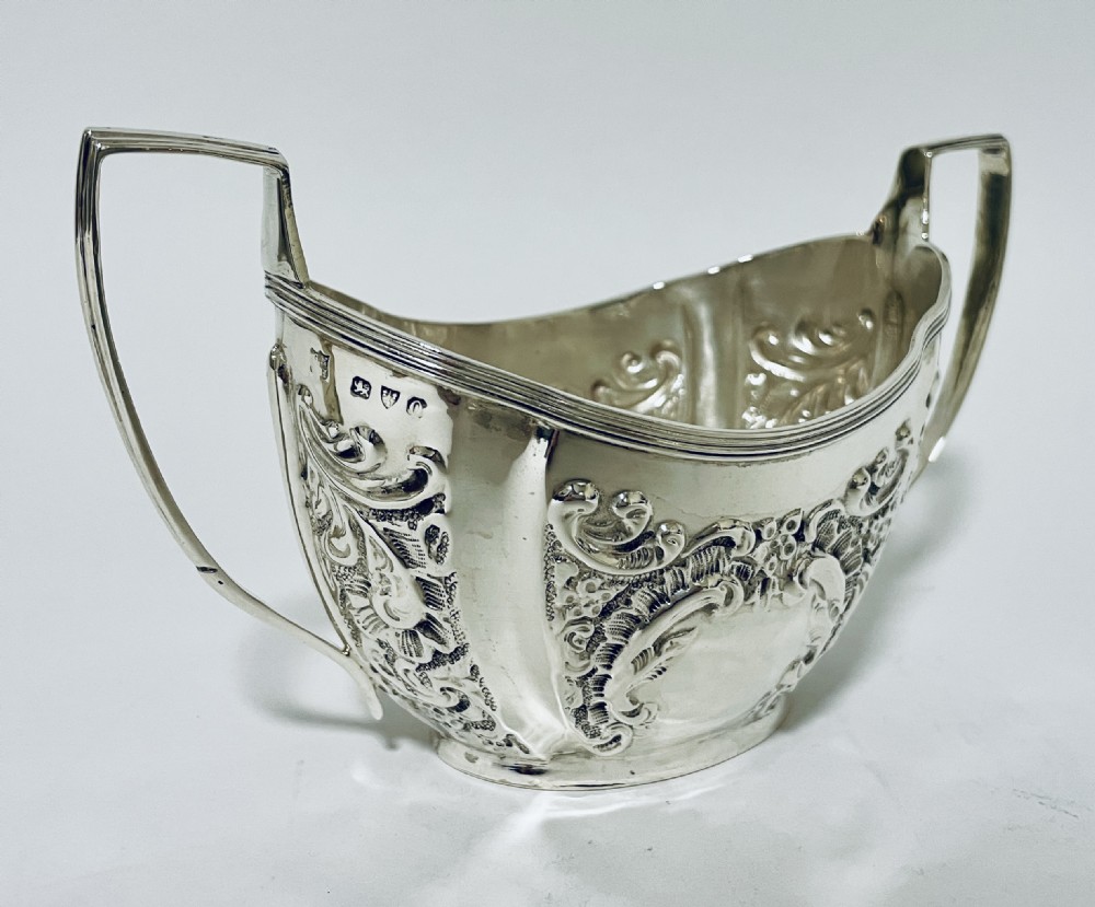 Victorian Silver Milk Jug and Sugar Bowl View V