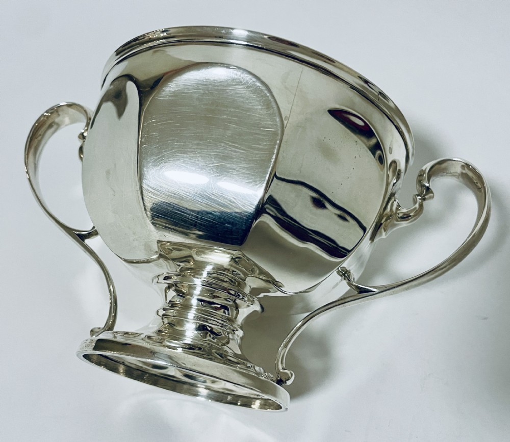 Antique Silver Twin Handled Bowl View XI