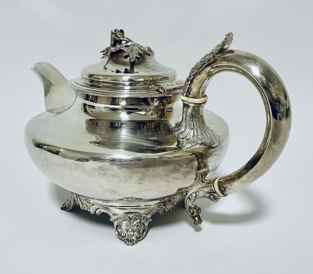 Early Victorian Silver Teapot View II