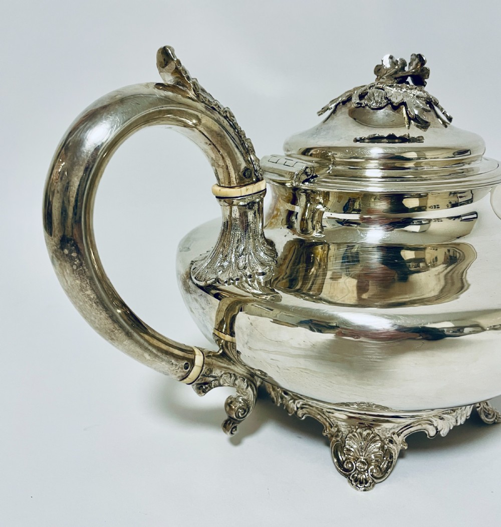 Early Victorian Silver Teapot View IV
